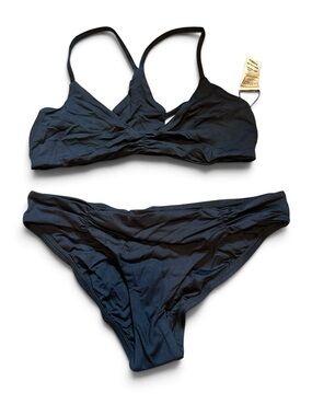 NWOT L*Space Wild One Monique bikini set black extra small